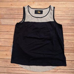 Little Yellow Button Top Navy Medium